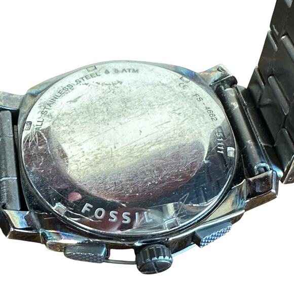 Fossil FS4662 Men\'s Chronograph Steel Casual Wrist Watch Needs Battery main image 4